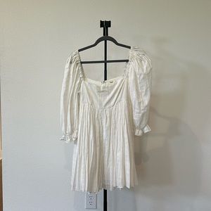 Boutique white babydoll dress